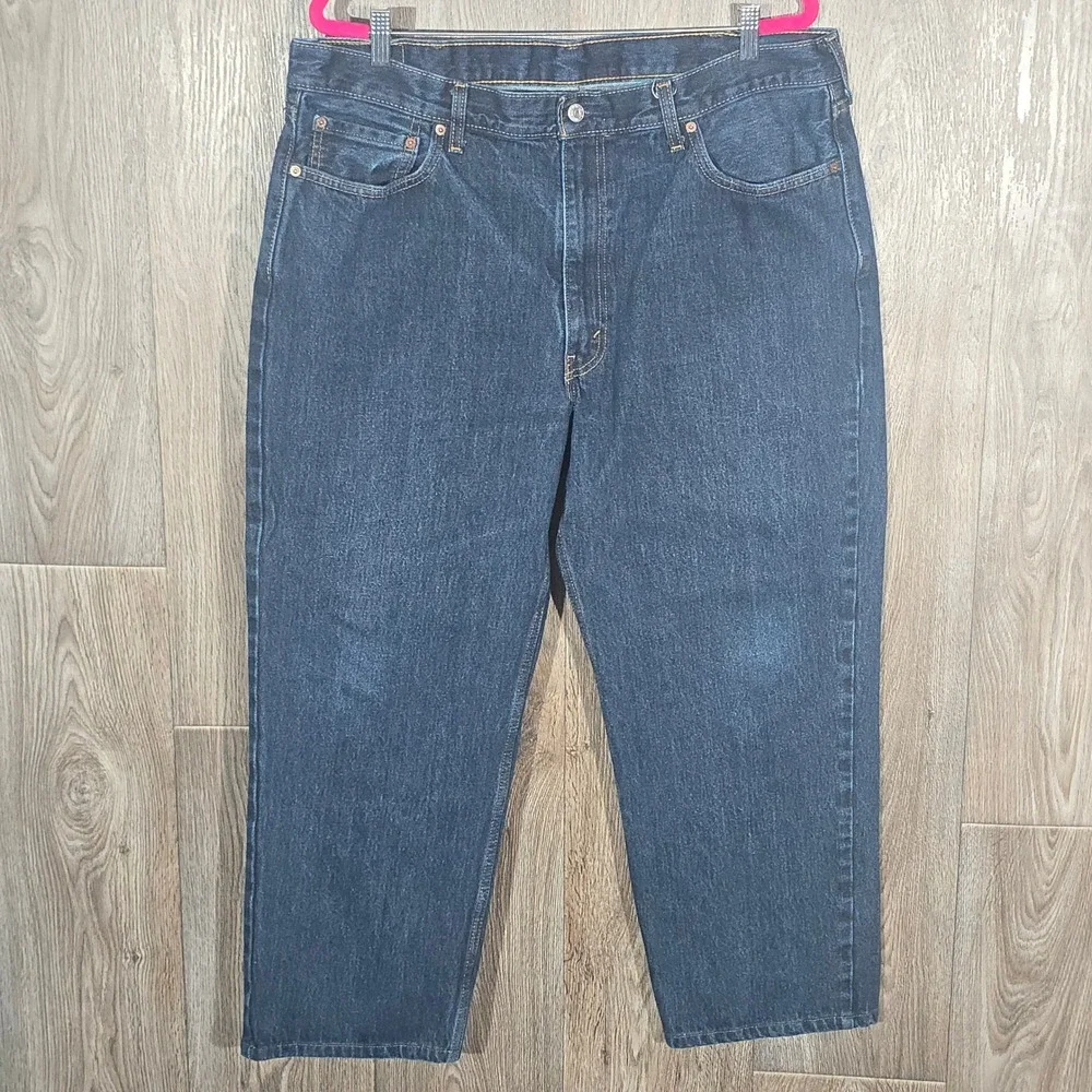 Levi's 550 Relaxed Fit Tapered Leg Jeans 40x30 Dark Wash‎ Blue Men's (Fits 27)